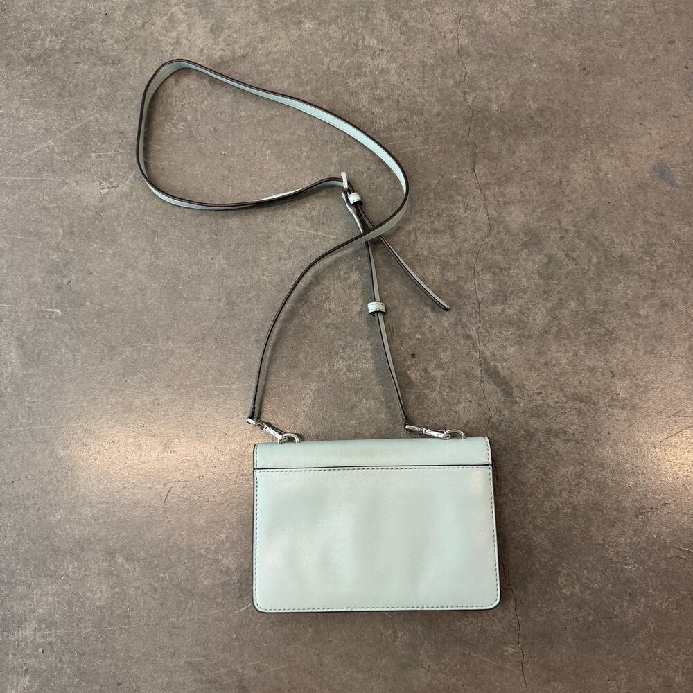 Michael Kors Mint Green Blue Sloan Crossbody Purse Bag Mini - Picture 2 of 6